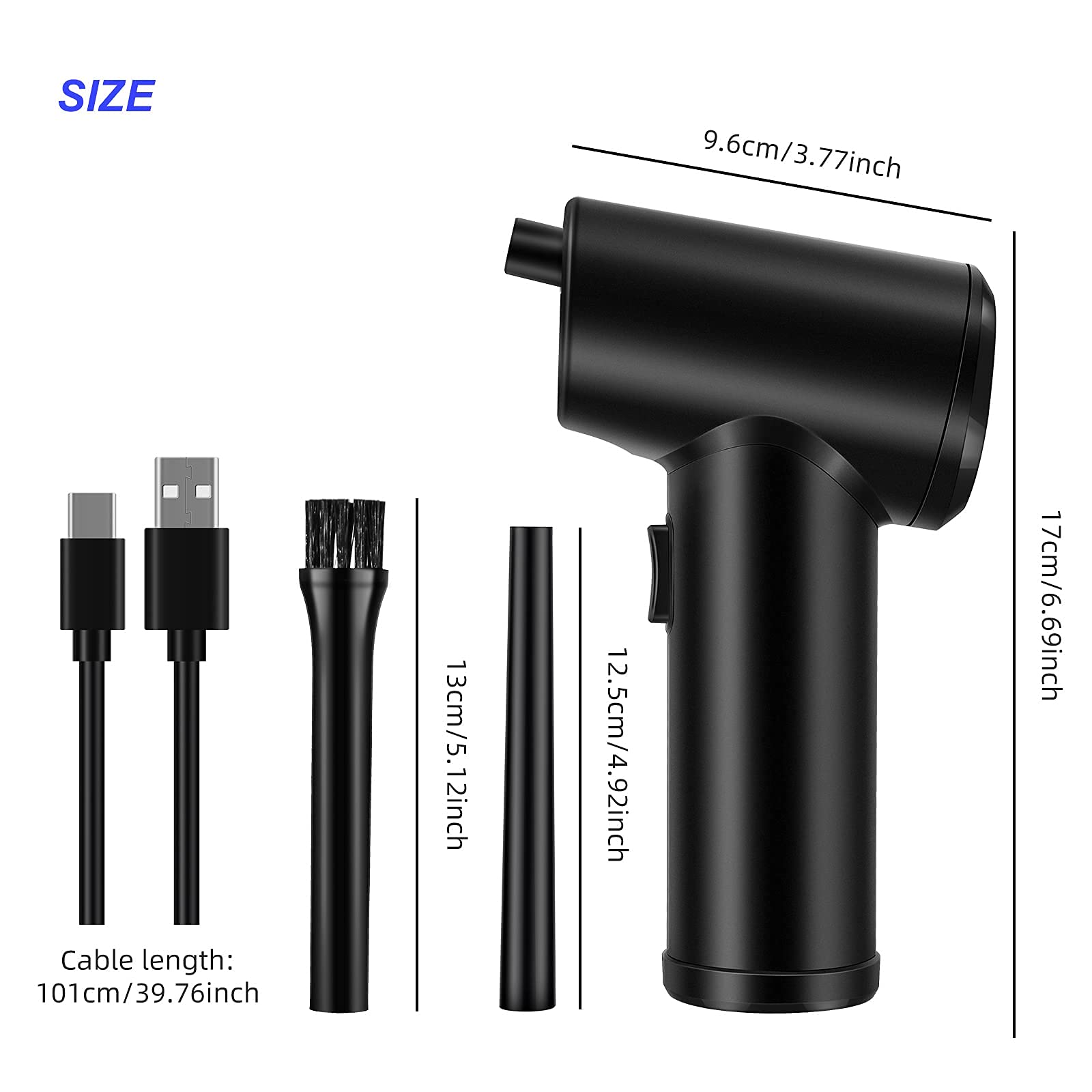 Reesibi Cordless Air Duster Portable Air Blower for Computer with 40000