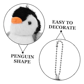 Amazon.co.jp: Alasum 2個 ペンギン ペンダント ぬいぐるみ