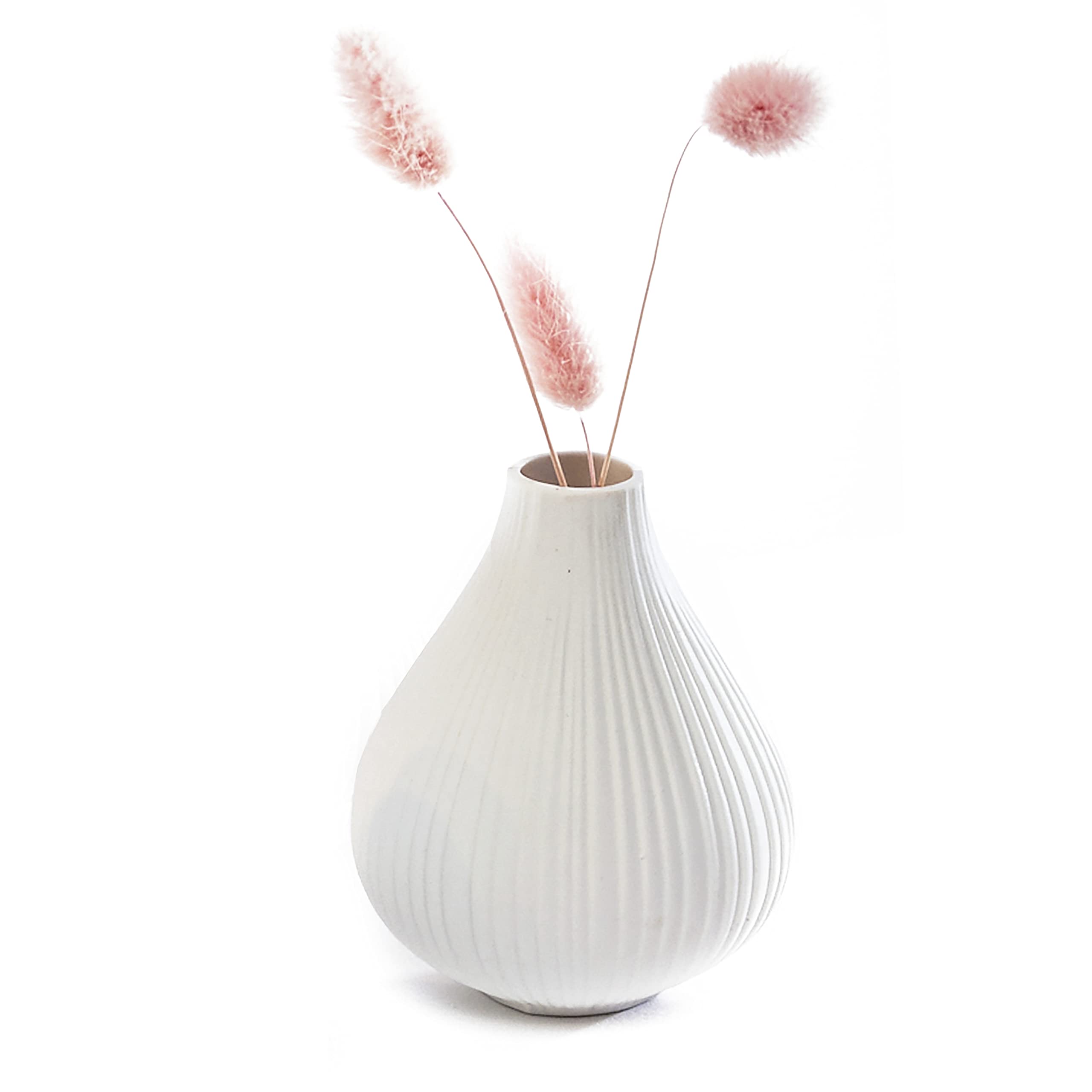 Juego de 6 jarrones decorativos de cerámica, florero decorativo para la decoración del hogar, sala de estar, oficina y asignar asientos 2