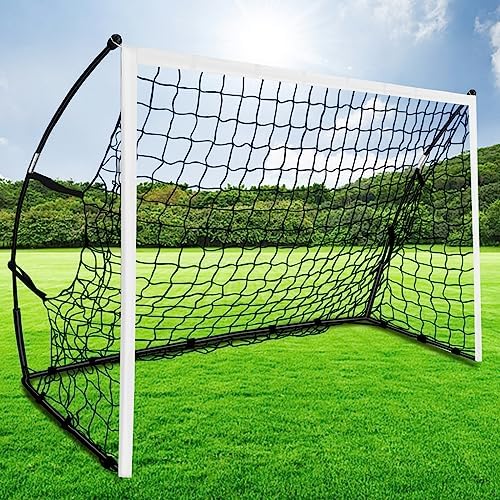 Portable Soccer Goal Backyard, Sport Soccer Training Net, Soccer Goal Net with Ground Stakes for Kids or Adults, 8 * 5FT