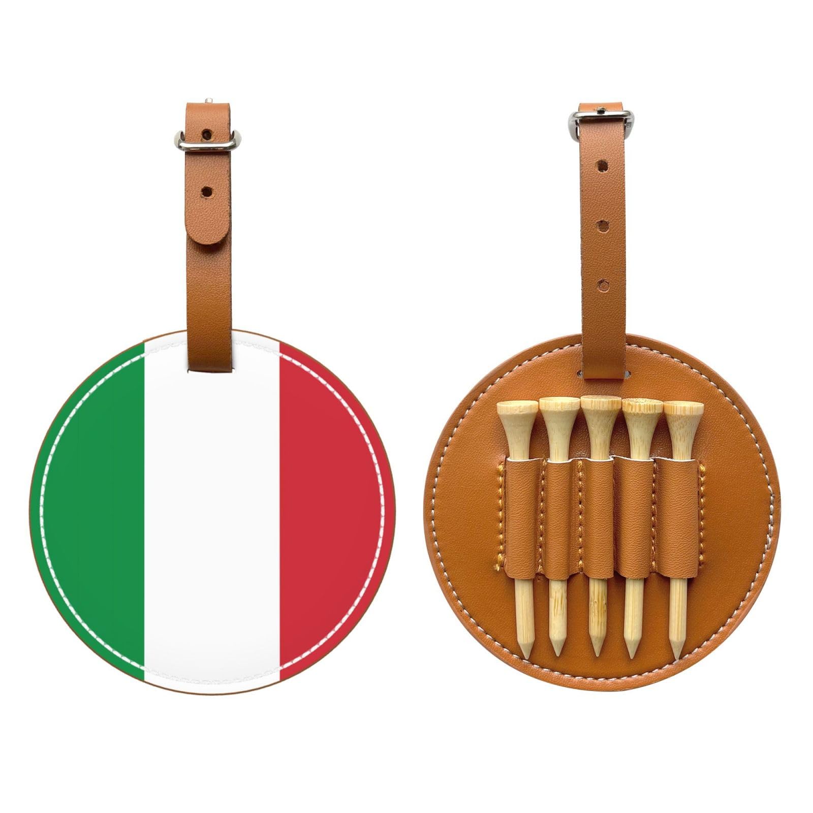 WXXWXD Italian flag Printed Golf Tee Storage Bag - Portable Storage, Easily Organize Tees