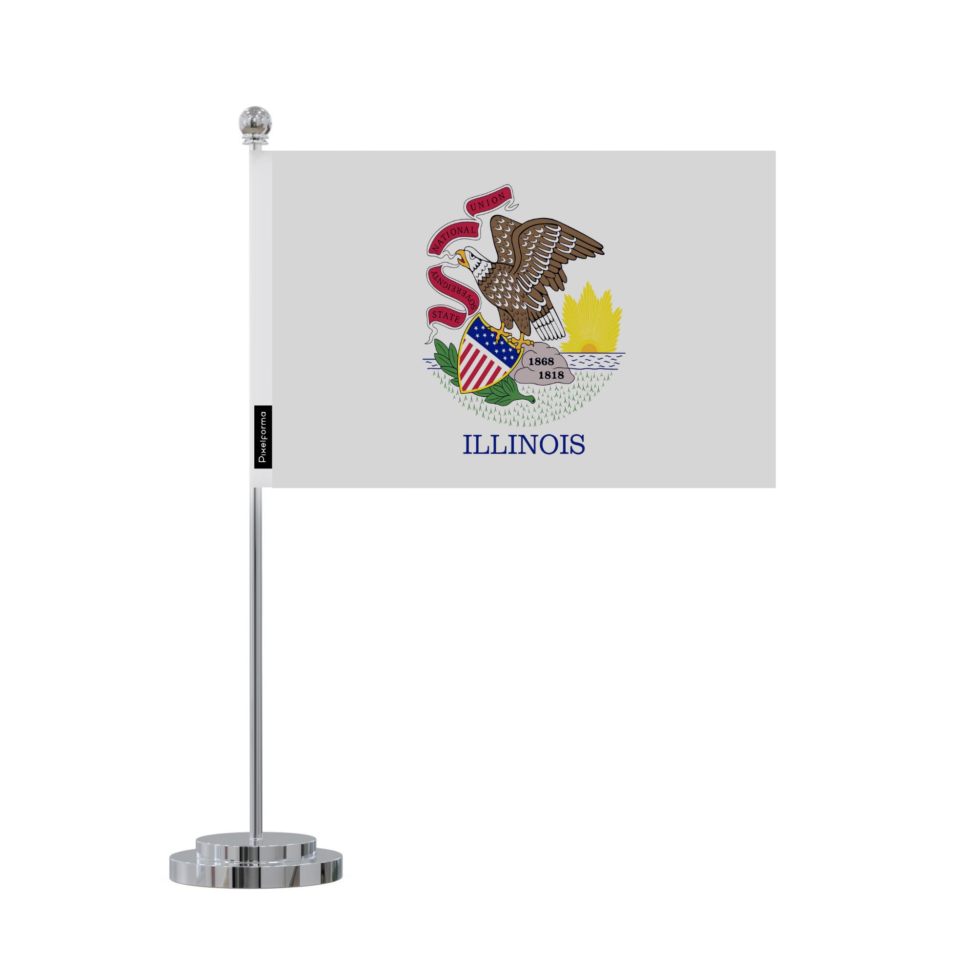Drapeau Illinois bureau polyester pour décoration réunion américaine - 3