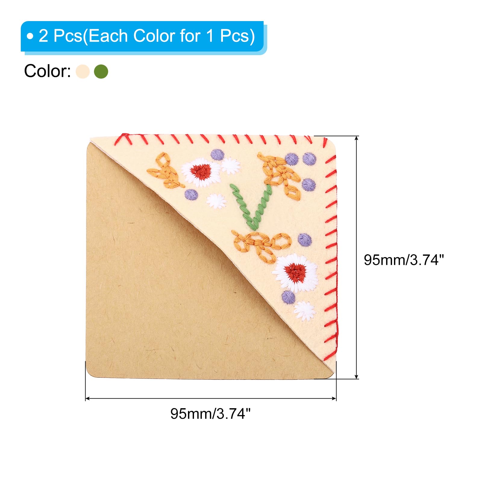 PATIKIL 2pcs Corner Bookmark - Image 2