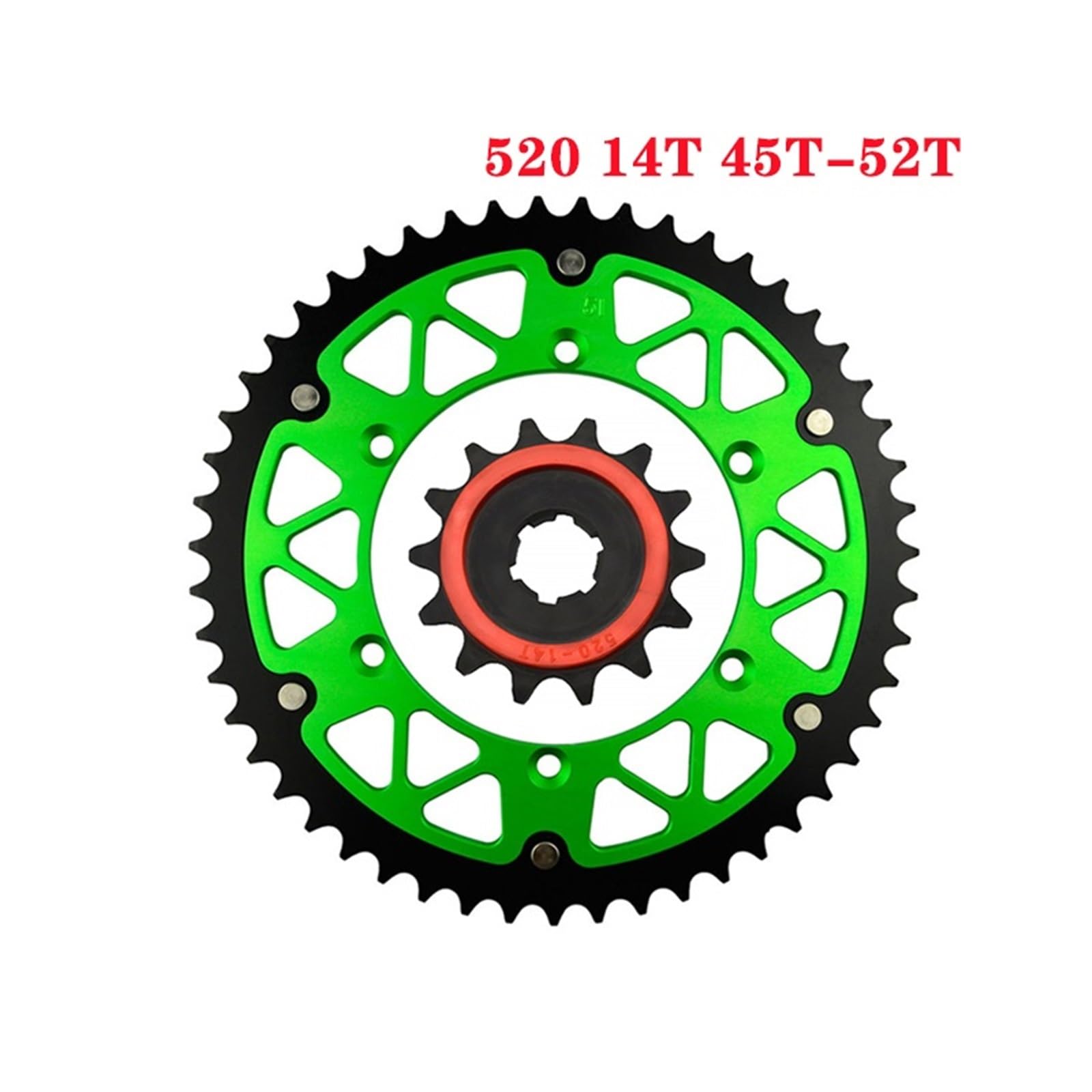 Piñón Delantero Y Trasero 520 14T 45T-52T Para KDX200, KDX250, KX250, KX500, KLX300R, KDX220R, KDX 200, 250, 220R Y KX 500