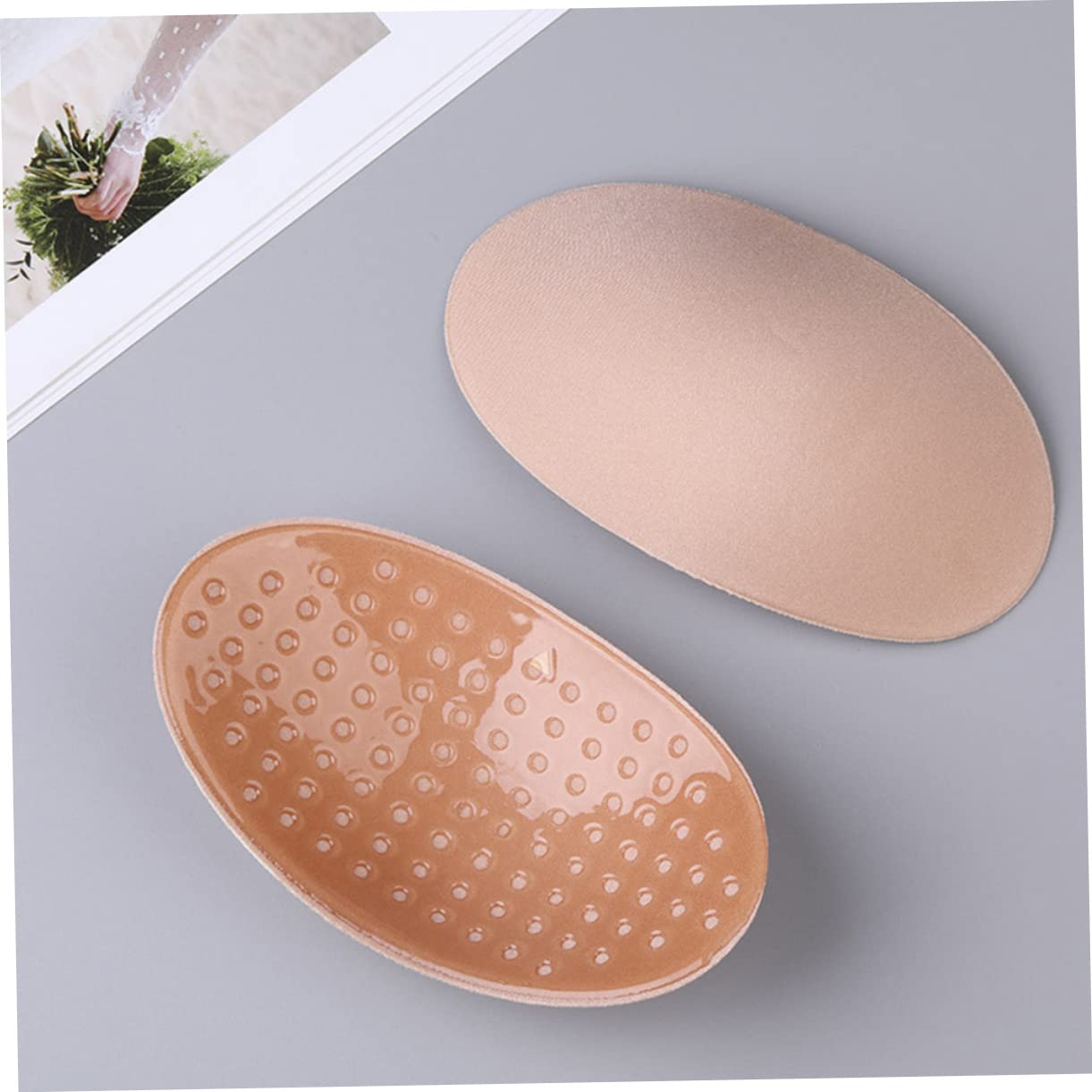 BESPORTBLE Silicone Shoulder Pads for Low Narrow Shoulders Adhesive Pads Skid-resistant Back