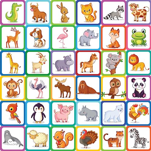 Animals Memory Match Game (Set of 72 cards) Hardcover – July 24, 2023 - Image 3