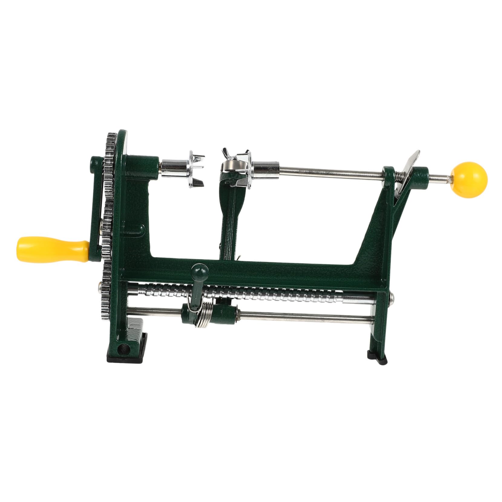 TOPPERFUN Éplucheur de Fruits Machine à Éplucher Rapide en Alliage D'aluminium Multifonction Entailles Dentelées Noir pour Pommes, Oranges et Légumes Cuisine