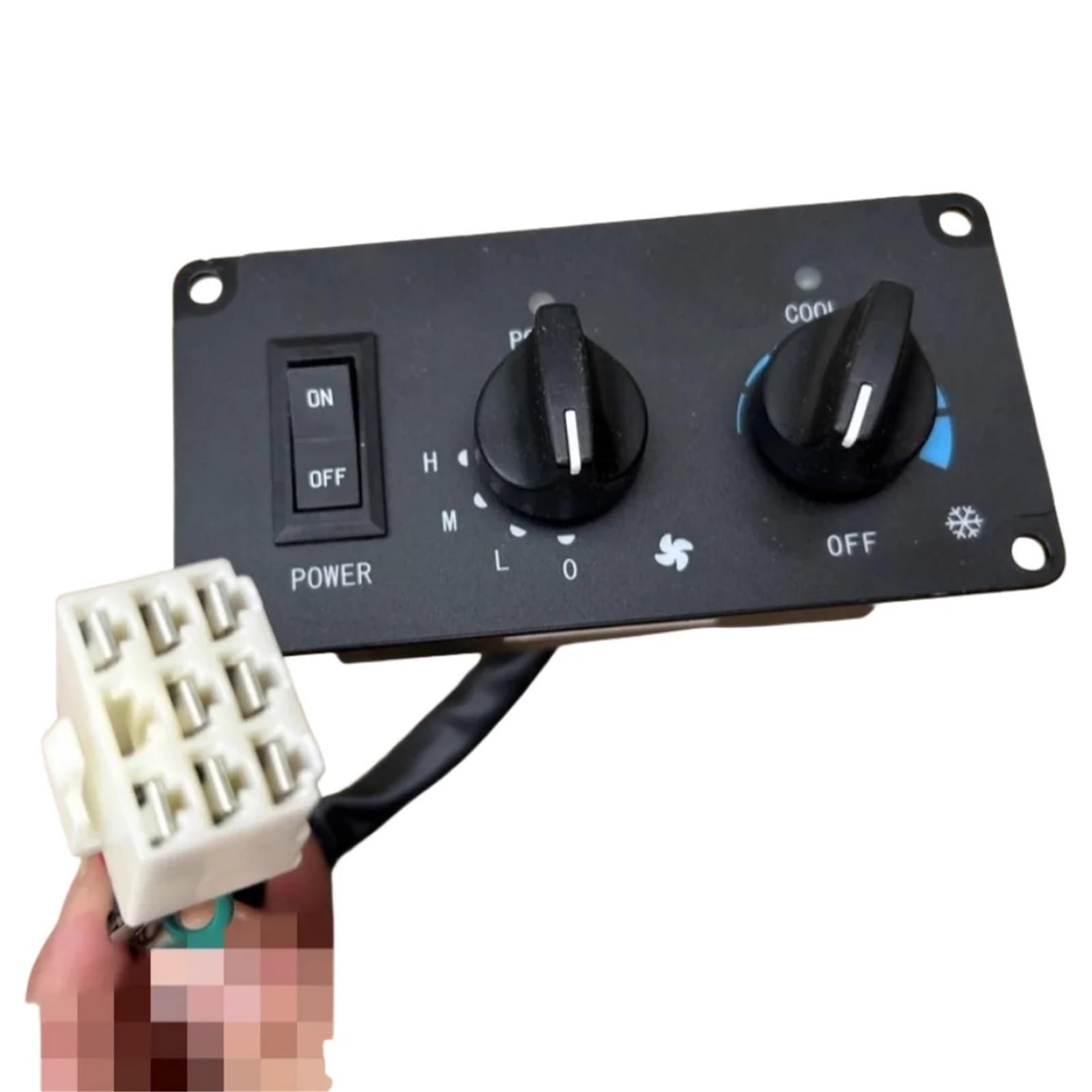 Interrupteur de panneau de climatisation for tracteur 1504, interrupteur de panneau de climatisation for machines agricoles(Female plug 24V)