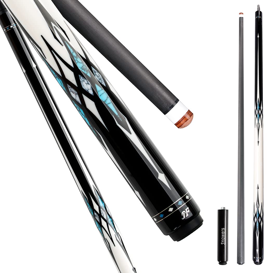 KONLLEN Jflowers 3 Cushion Carom Cue Stick Real Inlay Carbon Fiber Stick Technology Billiard Cue (14