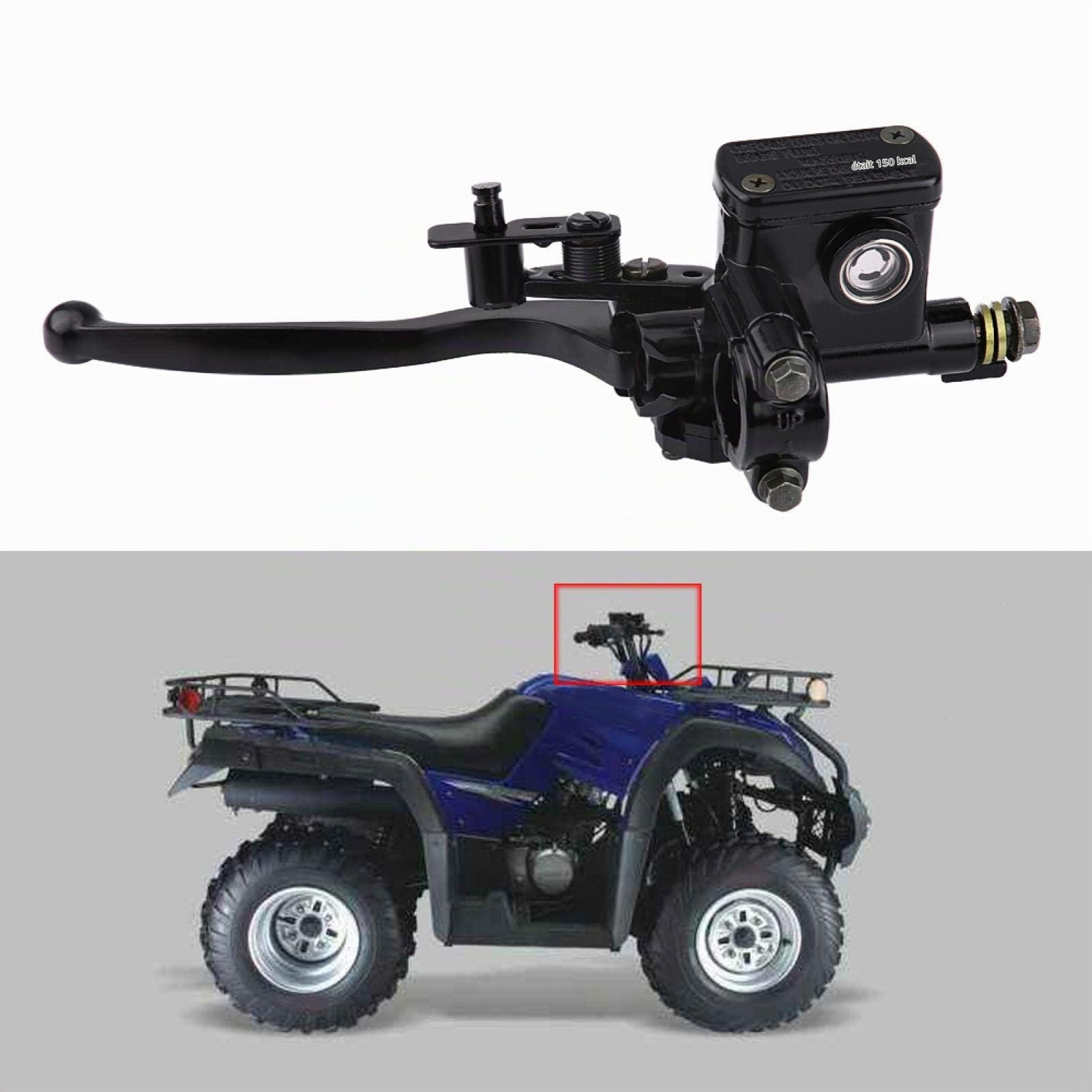 Akozon frein avant gauche maître-cylindre 7/8 "22mm avant gauche frein embrayage maître-cylindre levier pompe pour Quad Bike ATV