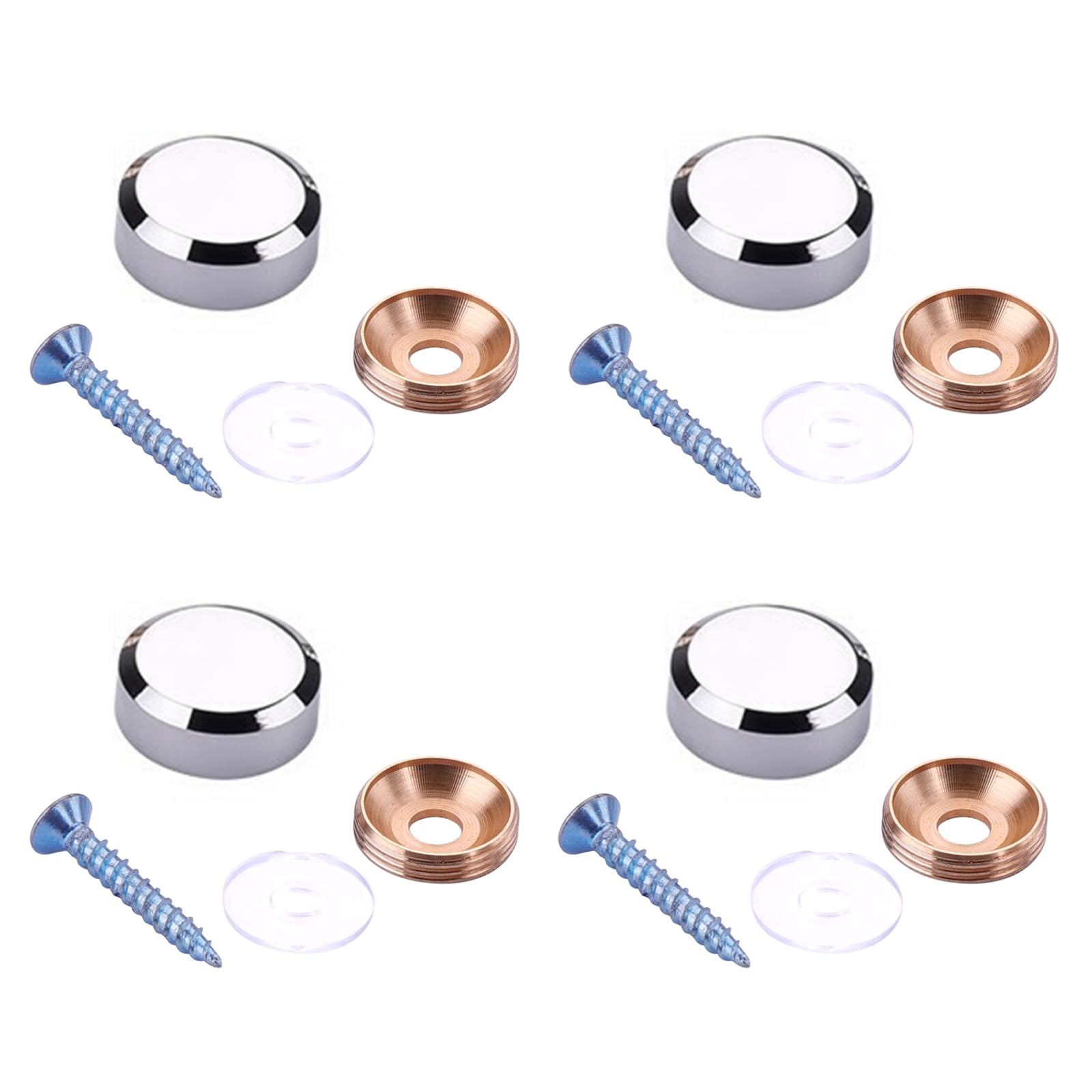 4Pcs Glass Screws Decorative Caps Covers Glass Fastener Advertising Nails Caps Fasteners For Teas Table Glass Furniture
