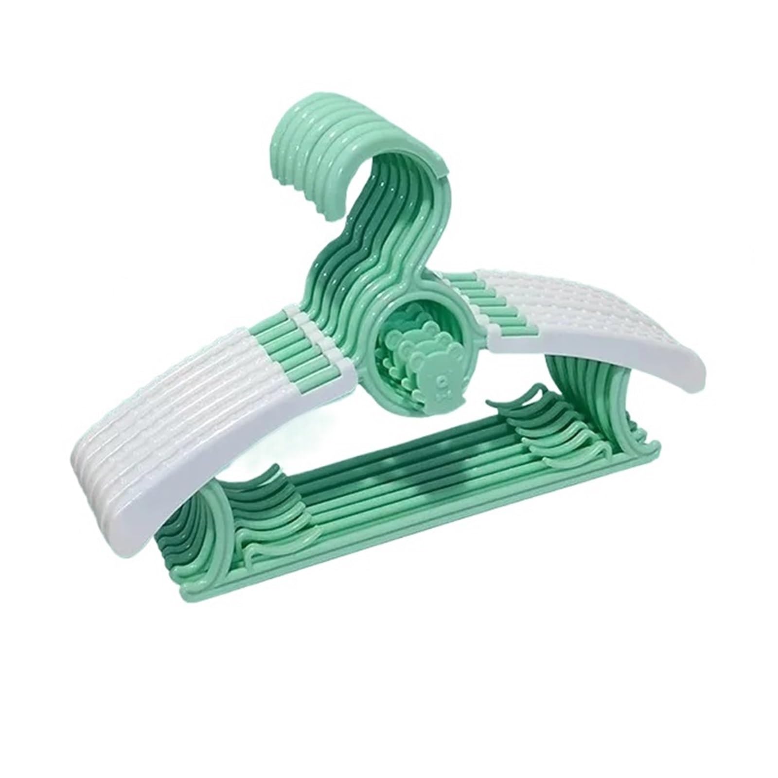 KFGISD, Coats Rack Non-slip Clothes Hanger Adjustable Storage Hangers Cute Clothes Organizer Closet ，Hangers(Green,20PCS)
