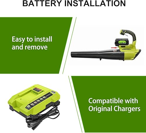 Miniatura 7 de Paquete de 1 repuesto de litio de 6.0Ah 40 voltios para batería OP4026 compatible con batería Ryobi de 40 V OP4050A OP4015 OP40201 OP40261 OP4030