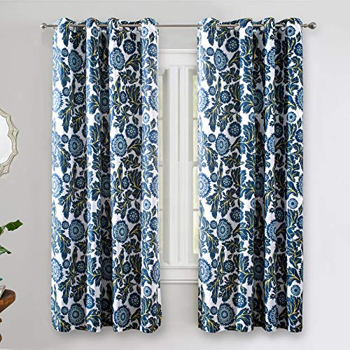 DriftAway - Cortinas opacas con ojales de ahorro de energía, 2 capas de 2 paneles cada uno de 52 x 150 cm, color azul marino Cover