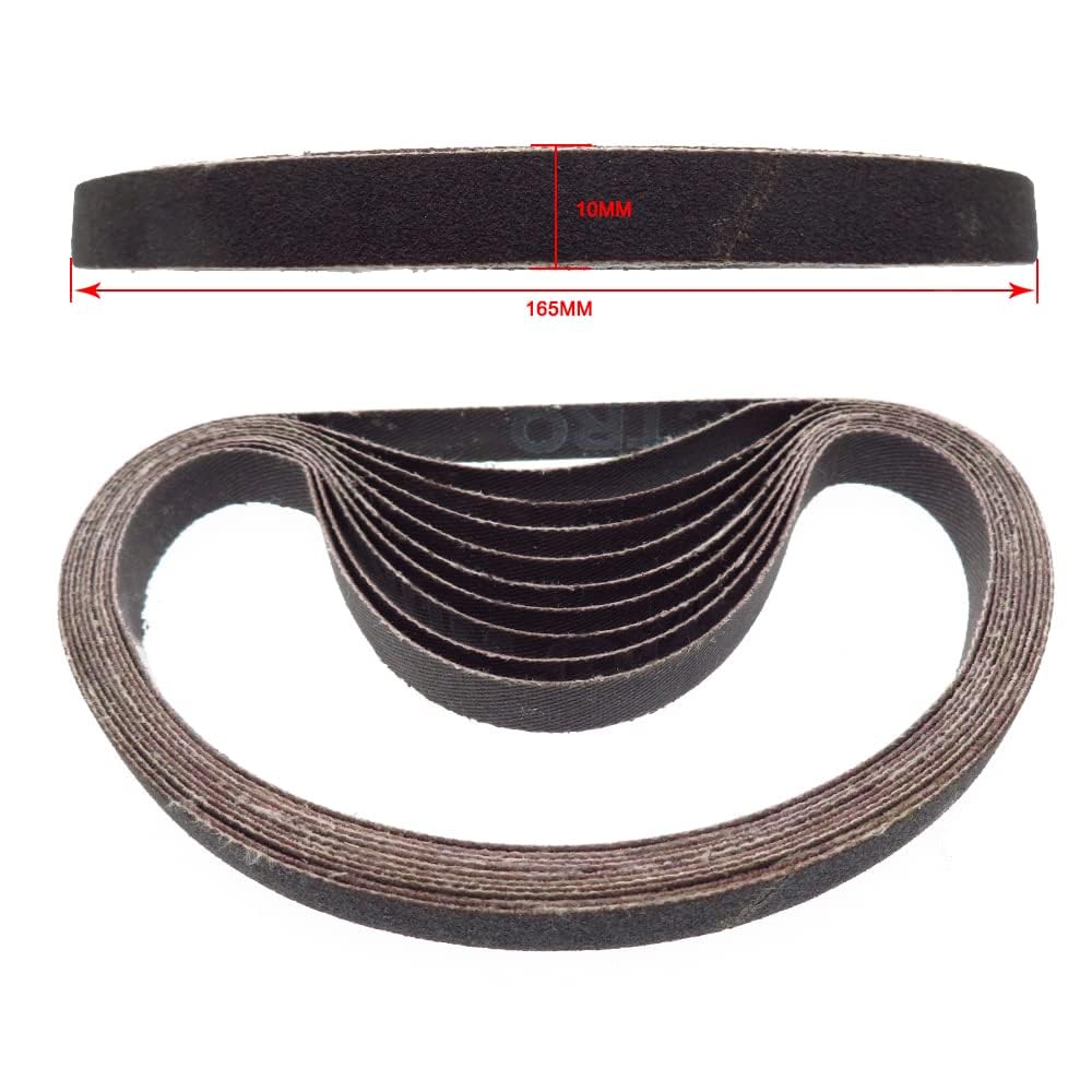 Paski szlifierskie, 15 szt., 330 x 10 mm, ścierny pasek ścierny, taśmy ścierne, ziarnistość 60-240, do szlifierki taśmowej, narzędzie ścierne, polerowanie drewna, metalu (P80)