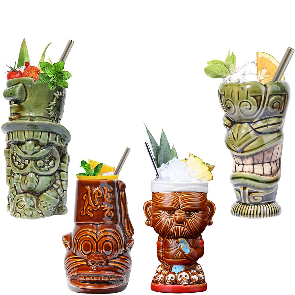 Cuhair Tiki Cocktailglas Keramik - Elefant Design Für Party Und Dekoration