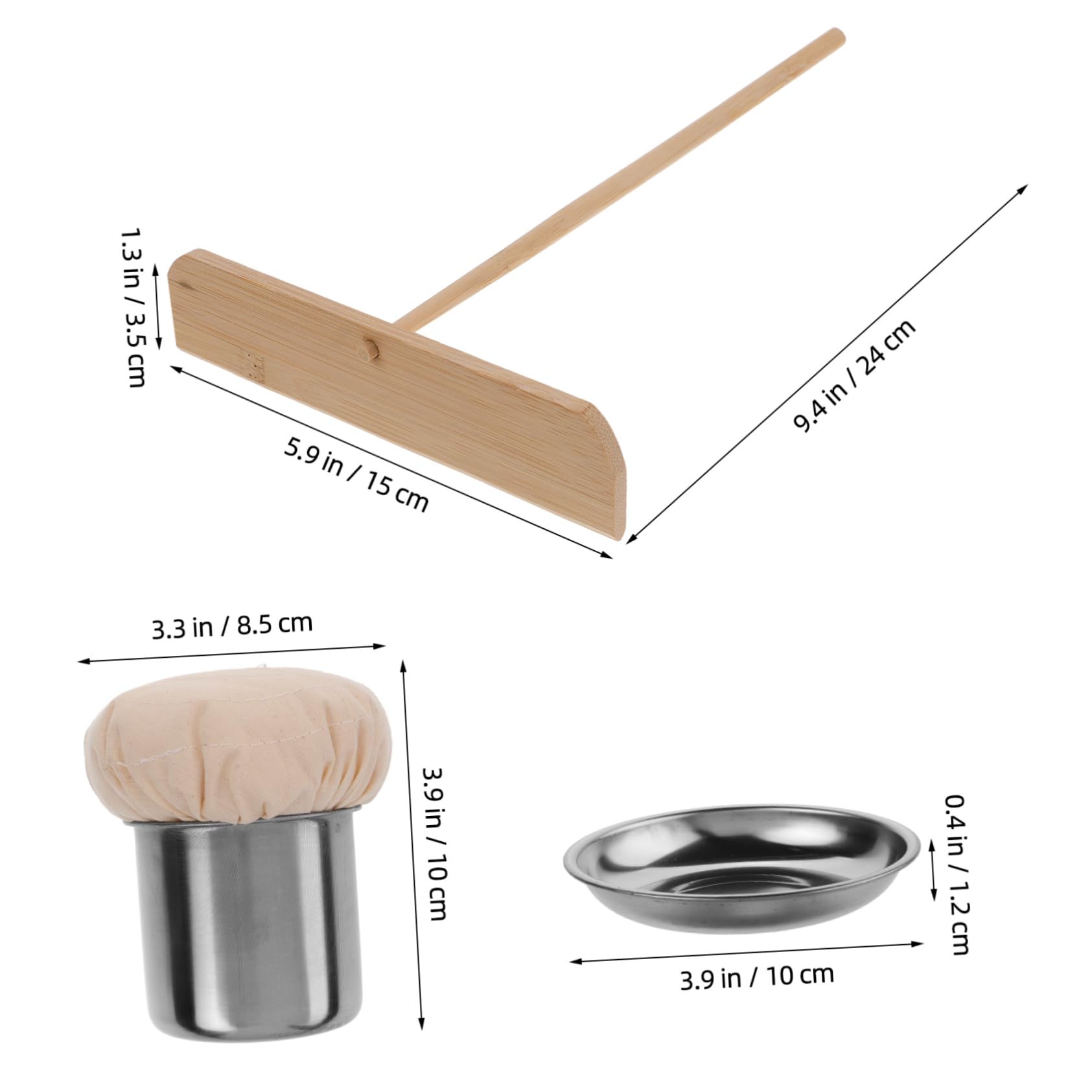 DECHOUS 1 Set Crepe Spreader and Oil Applicator Kitchen Tool for Pancakes Durable and Reusable Brush for Even Oil Distribution for Cooking Crepes and Pancakes