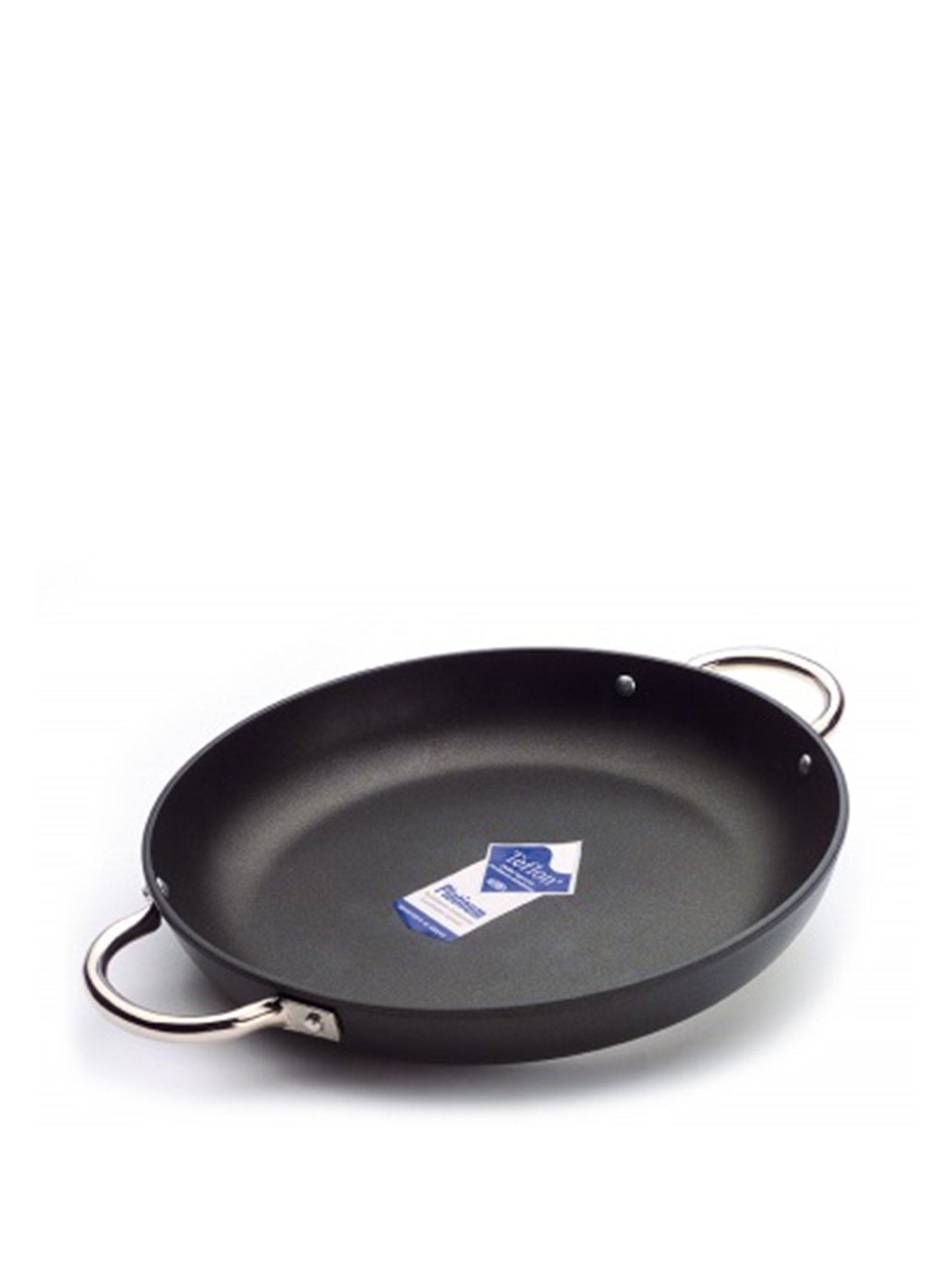 RISOLI'’ | PROFESSIONALE, Paellera Tegame Antiaderente Ø28cm, Spessore 6 mm, in Alluminio Fuso, Manici Acciaio Inox 18/10, Made in Italy