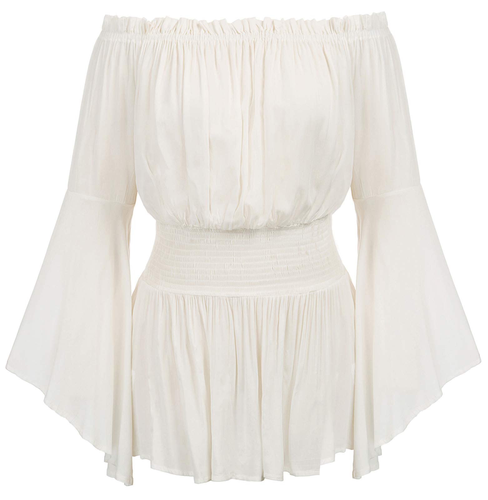 Hanna Nikole Womens Plus Size Renaissance Blouse Off Shoulder