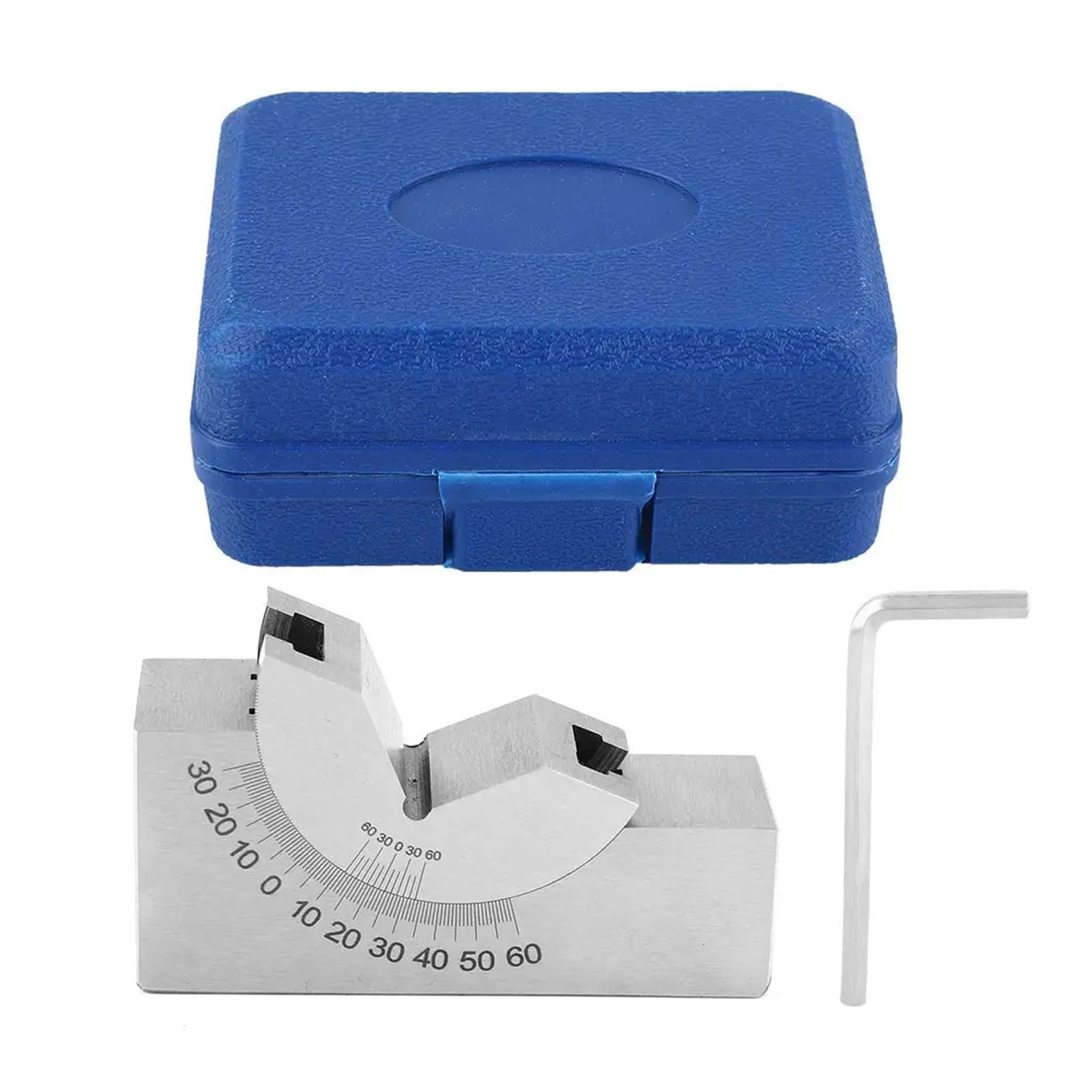 Juego de Calibres, Bloque angular, medidor de precisión, ajustable, bloque en V, configuración fresado, placa 0 a 60 grados(46)