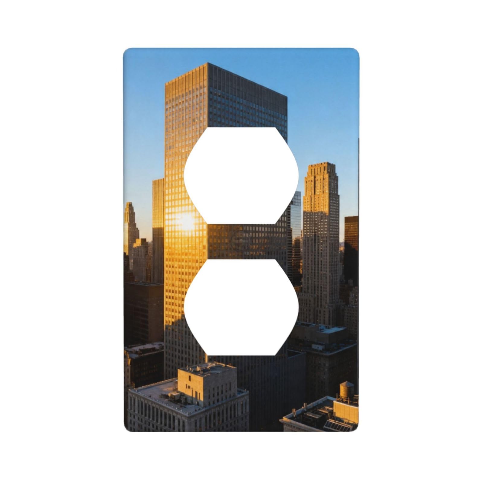 City Patten Decorative Switch Plate Cover-Unbreakable Polycarbonate Wall Plate for Home Office, 1 Gang with Screws