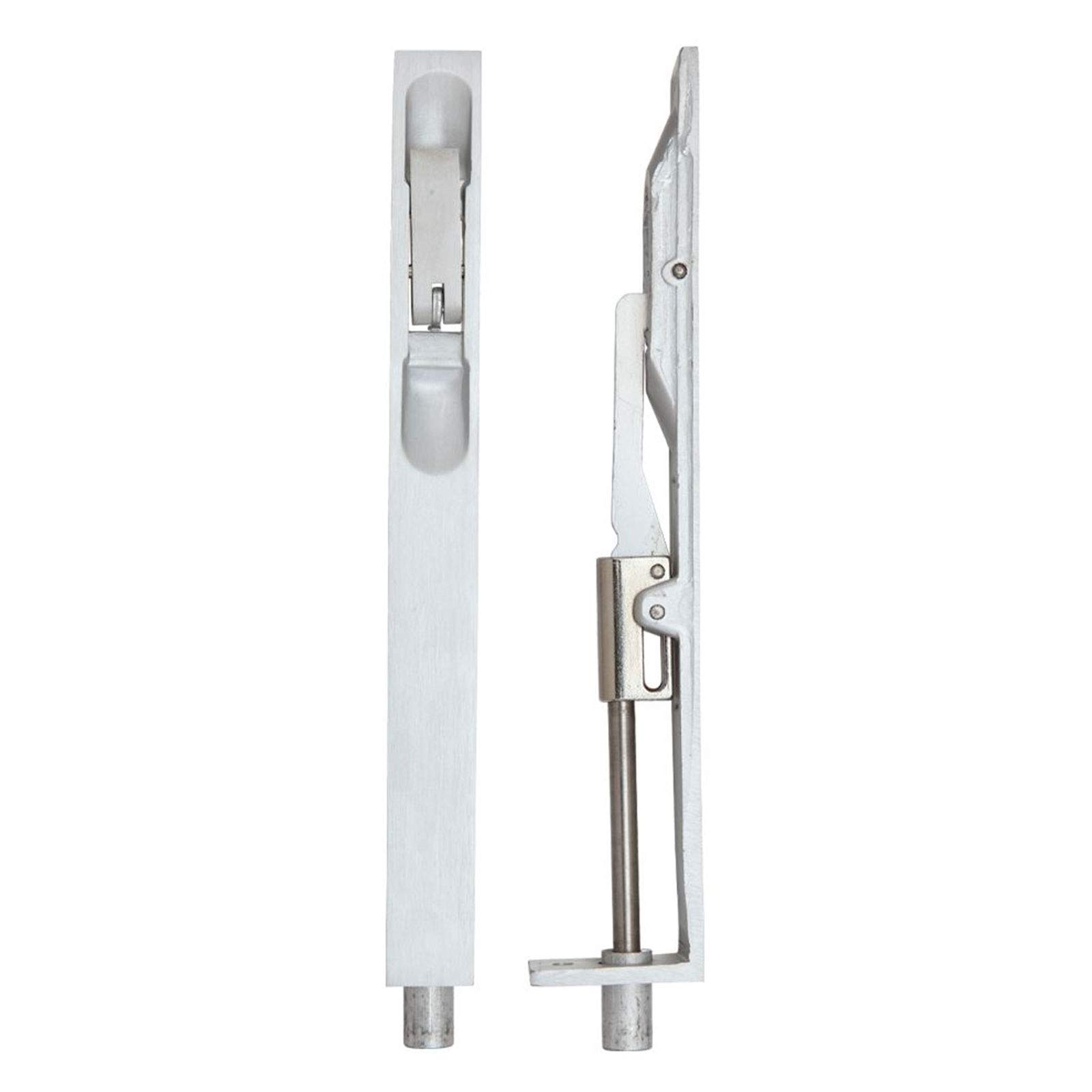 Lever Action Flush Bolt - 20mm x 200mm - Satin Aluminium