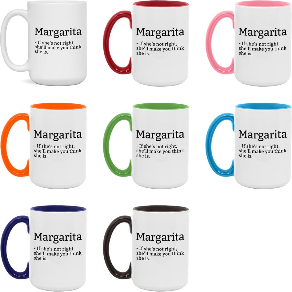 Funny Margarita Mug - Sarcastic Coffee Cup for Confident Women 15oz White/Black - Clever Gift for Margarita
