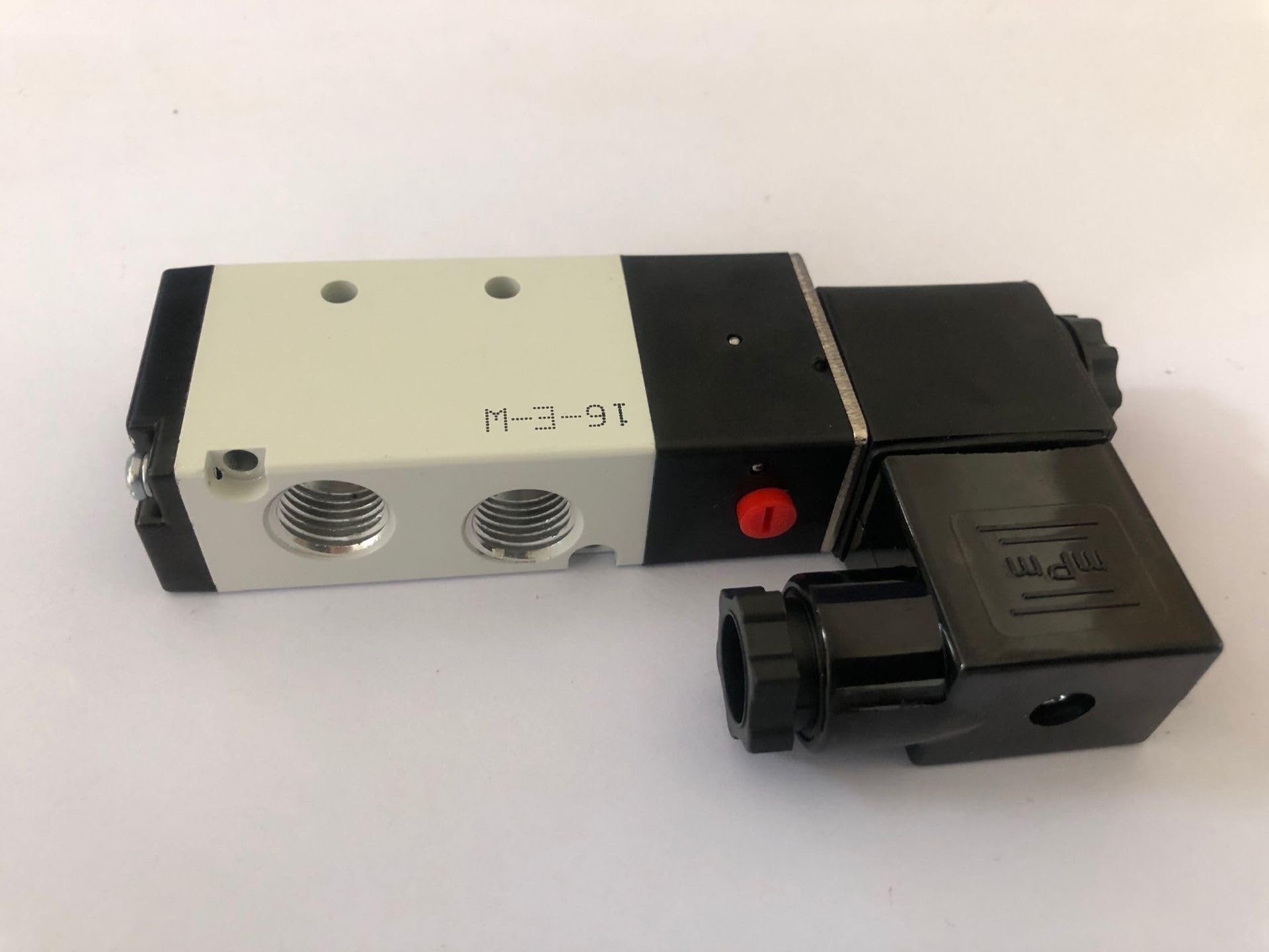 Válvula Solenoide eléctrica de 5 vías y 2 Posiciones 4V210-08 DC 24V DC12V AC110V AC220V tamaño de Puerto de 1/4"(Transparent,Motor with Bracket)