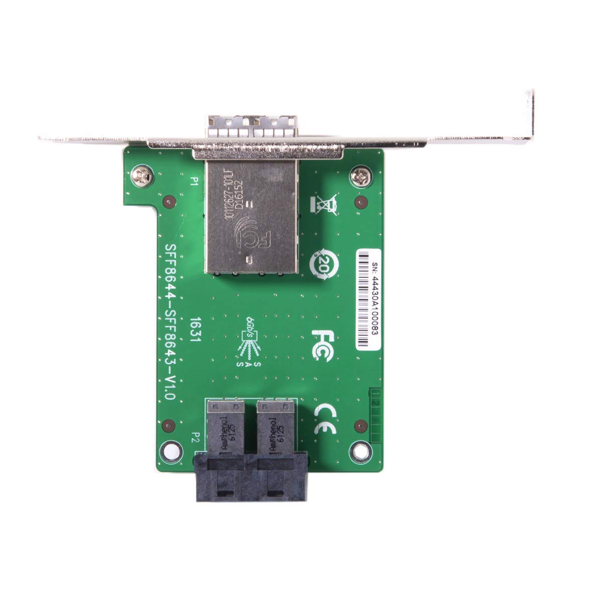 CY - Adattatore femmina a doppia porta Mini SAS HD SFF-8644 a SAS HD SFF-8643 PCBA con staffa a basso profilo standard