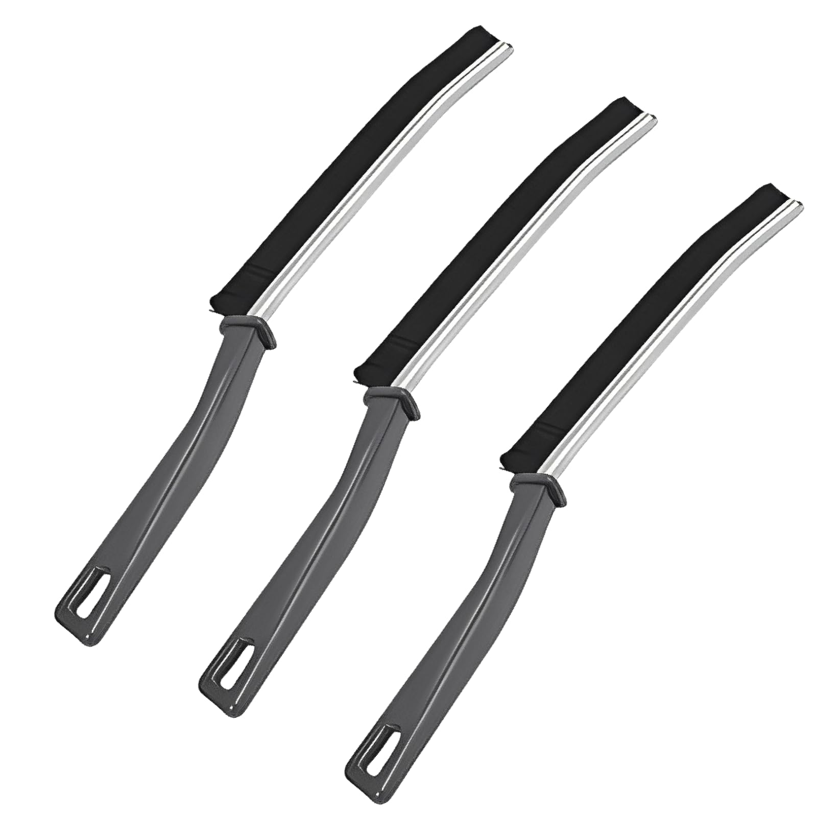 3-Piece Gap Cleaning Brush — Hard Bristle Crevice Cleaning Brush — Thin Scrub Vegetable Brush — Small Sink Brush — Grout Cleaner Brush for Narrow Spaces Hard-to-Reach Areas