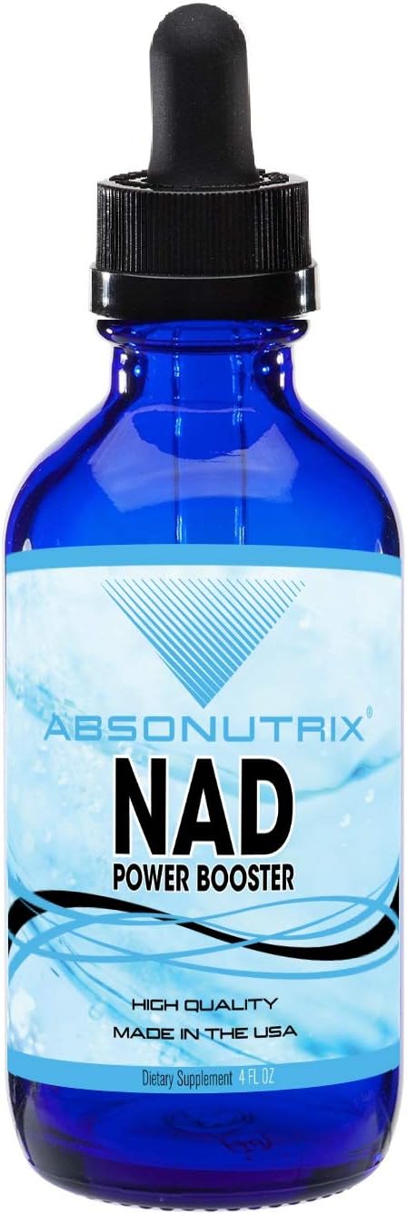 Absonutrix NAD Power Booster | 4 oz Big Bottle 120 Days Supply | Nicotinamide Riboside and Pterostilbene Daily Supplement| NAD Supplement | Improved Cell Repair | NAD+