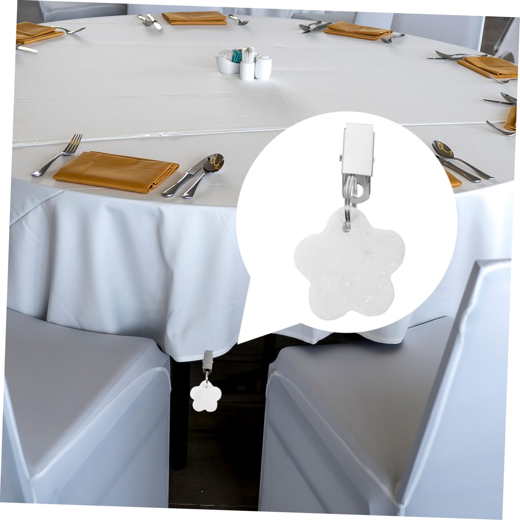 TOOAD Lot De 8 Pinces Pour Nappe Décoratives En Acier Inoxydable épais