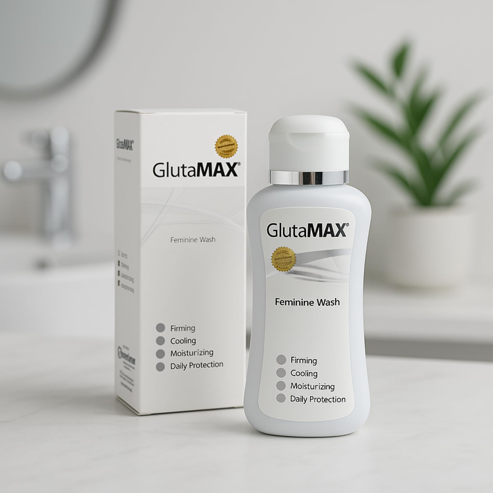 Tone and Firm Feminine Wash, Daily Hygiene with Glutathione Tea Tree and Collagen Intimate Cleanser for Women - 50ml x 3 Bottles