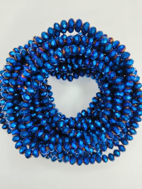 PRIYA BEADS 4mm Purple Metallic Rondelle Crystal Glass Beads Pack of Pack of 3 Strings | 16 inches with 140-150 Beads Per Strings for Jewellery Making, Beading, Art & Craft Supplies (B0DHL9M3VP) Amazon Price History, Amazon Price Tracker