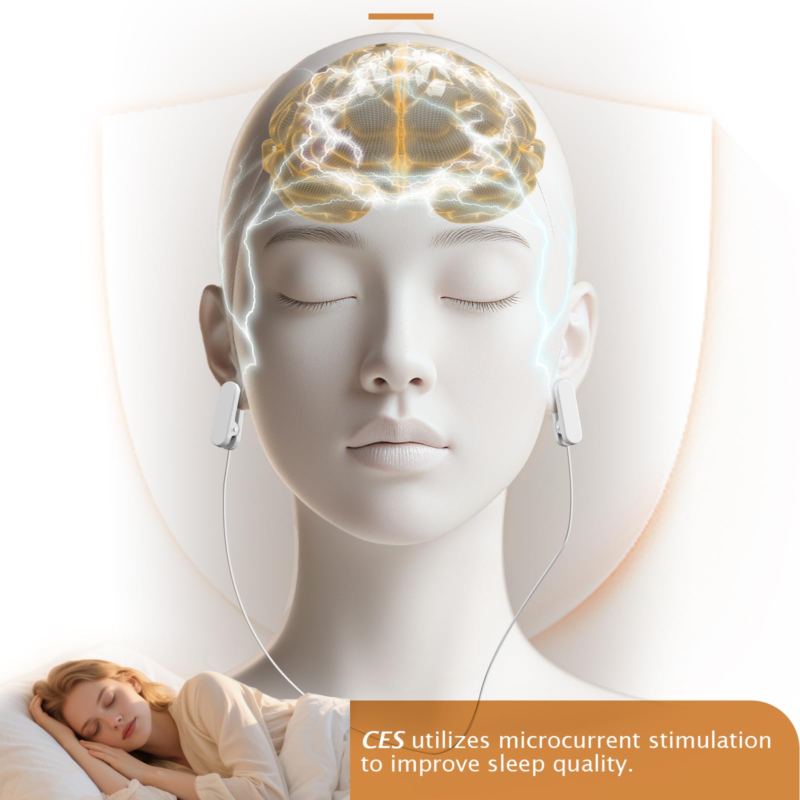 Appareil d'aide au sommeil, dispositif de soulagement de l'insomnie, appareil d'aide au sommeil avec clips d'oreille, instrument de sommeil intelligent pour aider à dormir, dormir rapidement, soulager