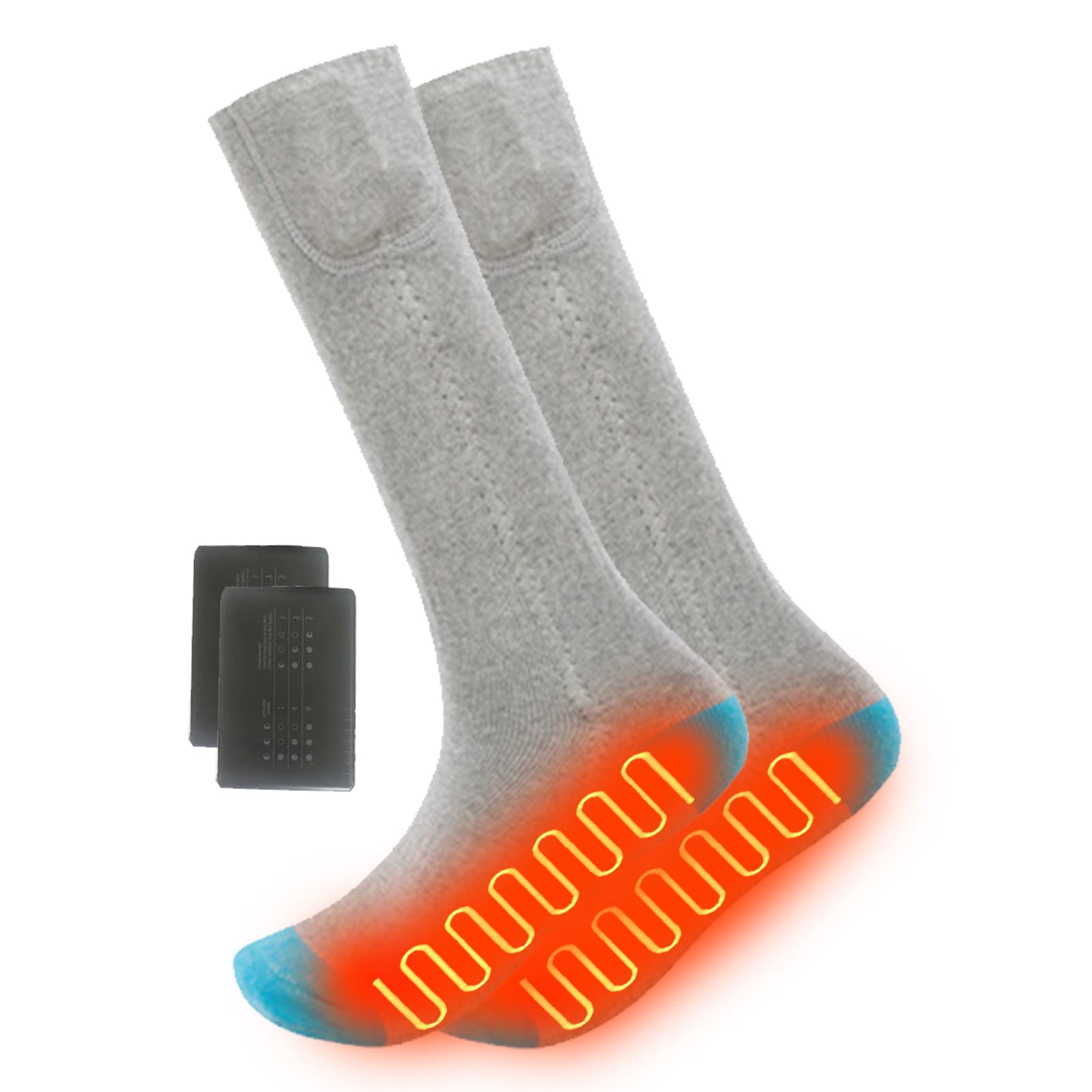 Calcetines térmicos recargables, calcetines térmicos para mujer de invierno,Calcetines térmicos de invierno recargables con calefacción inteligente - Calentamiento inteligente 3 Soydan
