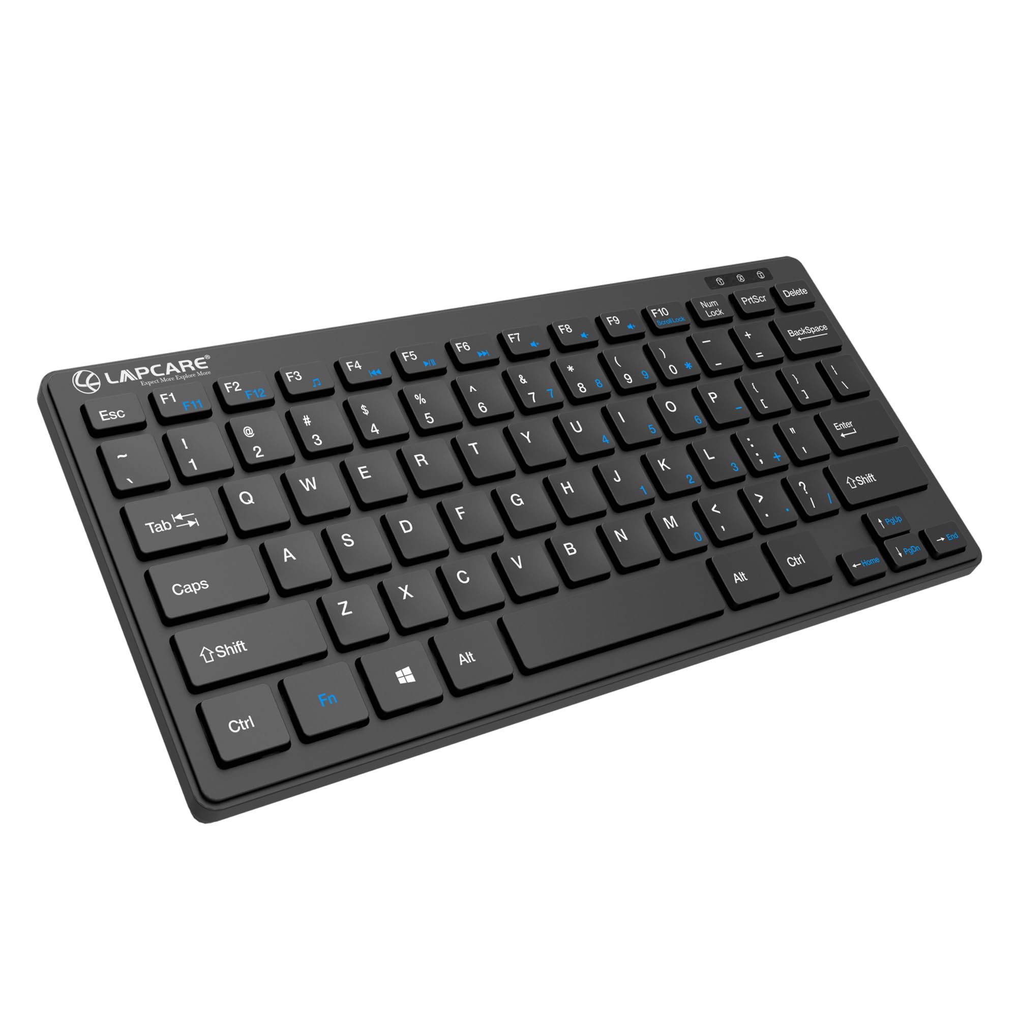 Lapcare D Lite Plus Wireless Keyboard 2.4GHz | Compact 87 Keys | Spill-Resistant | High-Key Typing | Nano USB Receiver
