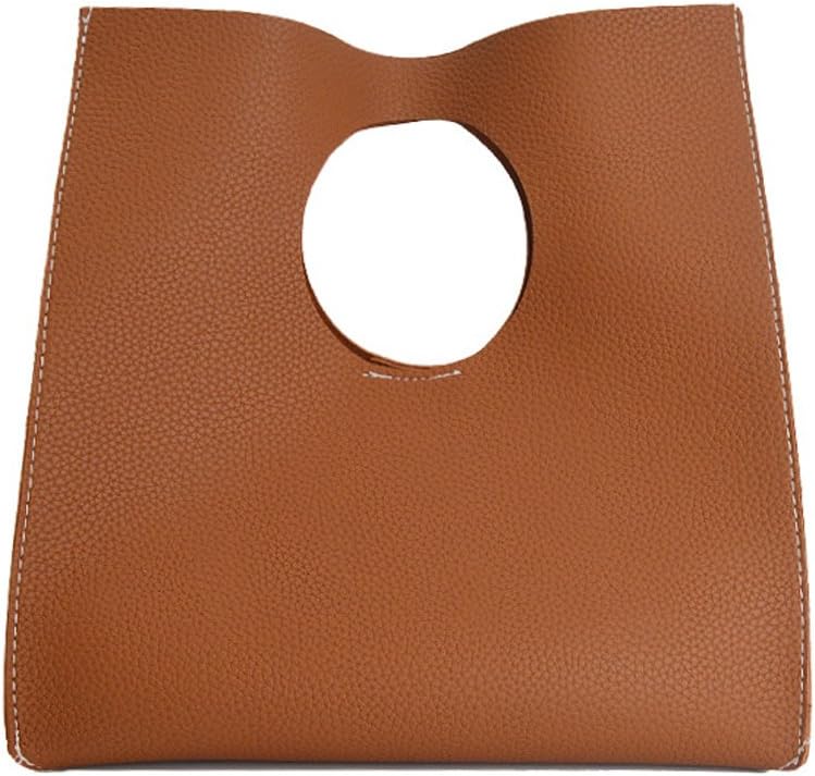 Vintage Minimalist Style Soft Pu Leather Handbag Clutch Small Tote