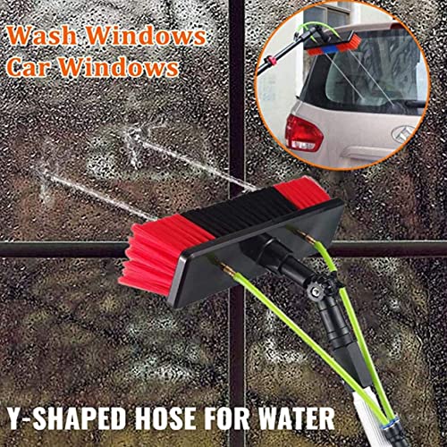 Kit de limpieza de paneles solares, limpiador de ventanas alimentado por agua de 29 pies con cepillo y manguera para un mantenimiento solar eficiente y limpieza de ventanas, ideal para propietarios de
