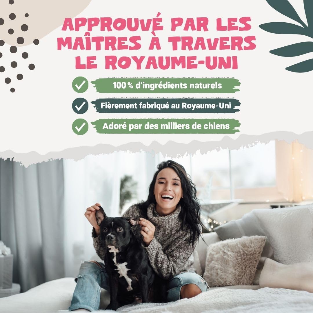 Pets Purest Oreilles de Lapin avec Fourrure pour Chiens, Chiots & Seniors - Friandise à Mâcher 100% Naturelles, Séchées à l'Air, pour Les Aliments Crus et Les Régimes Hypoallergéniques sans Céréales.