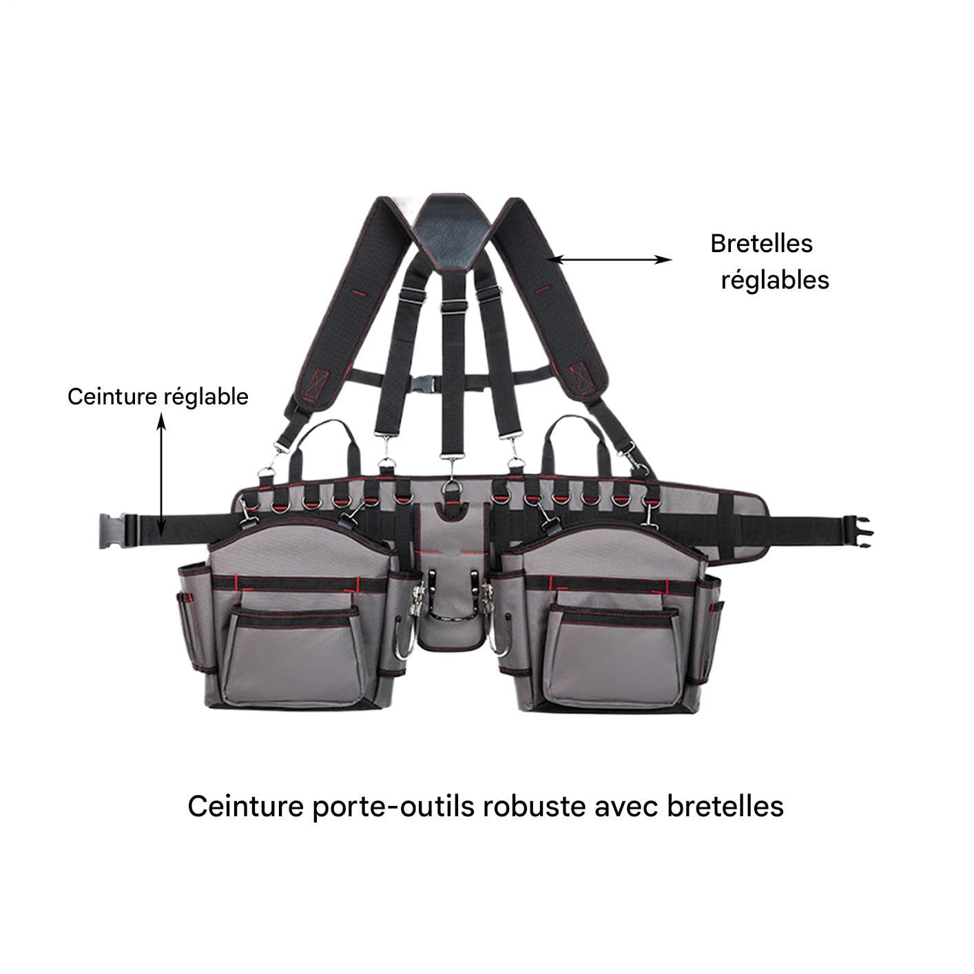 Cinture per attrezzi Gilet Organizer Regolabile Multiuso | Cintura Portautensili Per Uomo Per carpentieri, falegnami, elettricisti, edilizia, giardinaggio, esterno ed interno