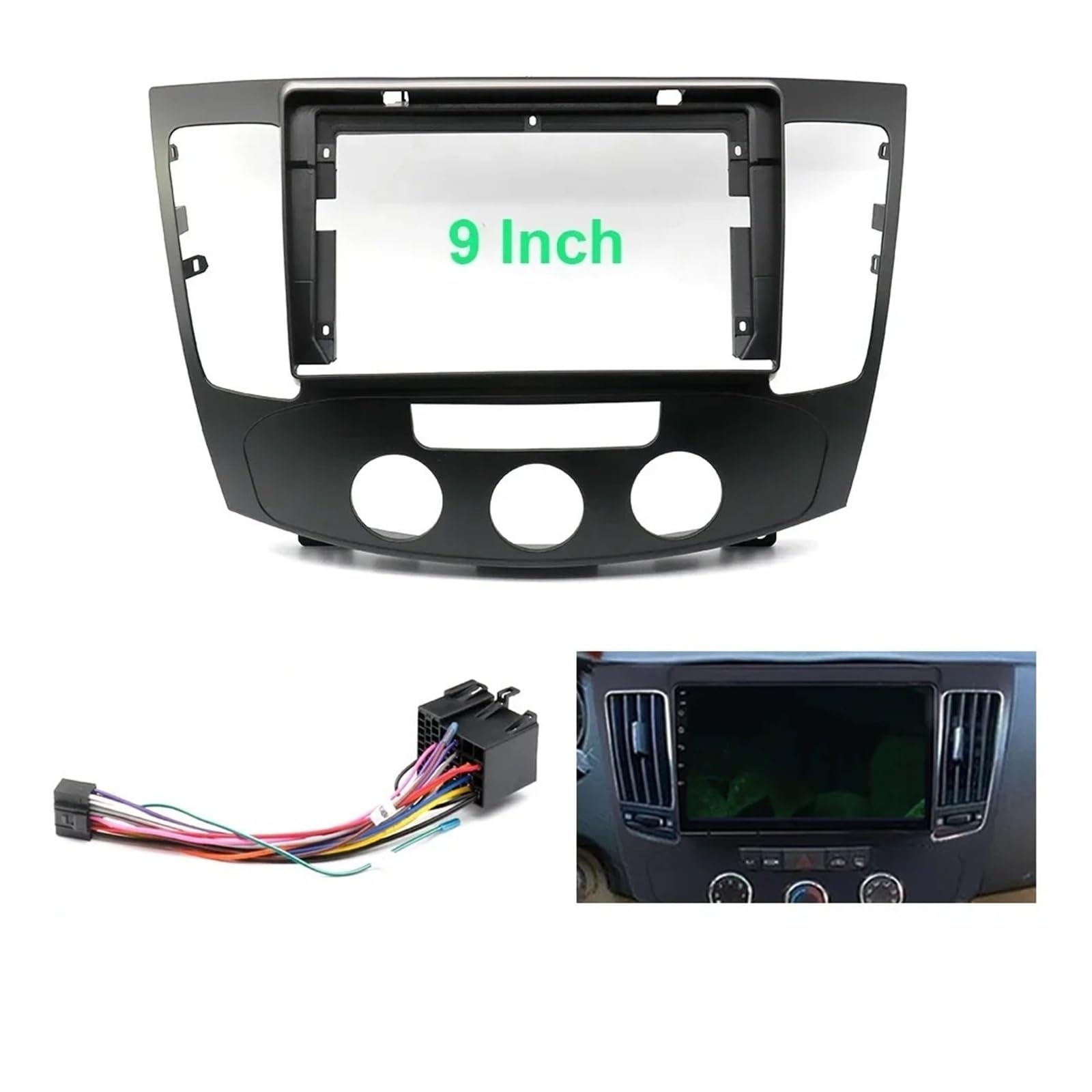 Mascherina Autoradio Cornice Stereo per Hyundai per Sonata per NF 2008 2009 2010 Auto 9 Pollici Radio Fascia Cornice Android 2Din MP5 Lettore Stereo Pannello