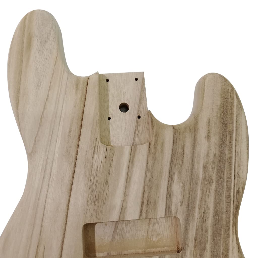 Ręcznie wykonana elektryczna gitara basowa, typ drewna, do akcesoriów basowych, niedokończone części zamienne, drewno