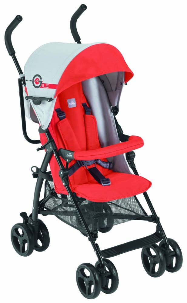CAM Il mondo del bambino art.828/83 Passeggino Agile, Rosso/grigio