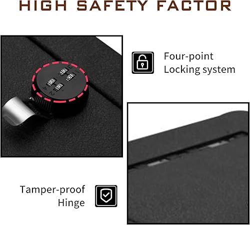 Miniatura 3 de Center Console Safe Gun Safe Box Fit for 2015-2020 Ford F150, 2017-2022 Ford 250350450 Super Duty and 2018-2024 Ford Expedition, with 4-Digit Combo