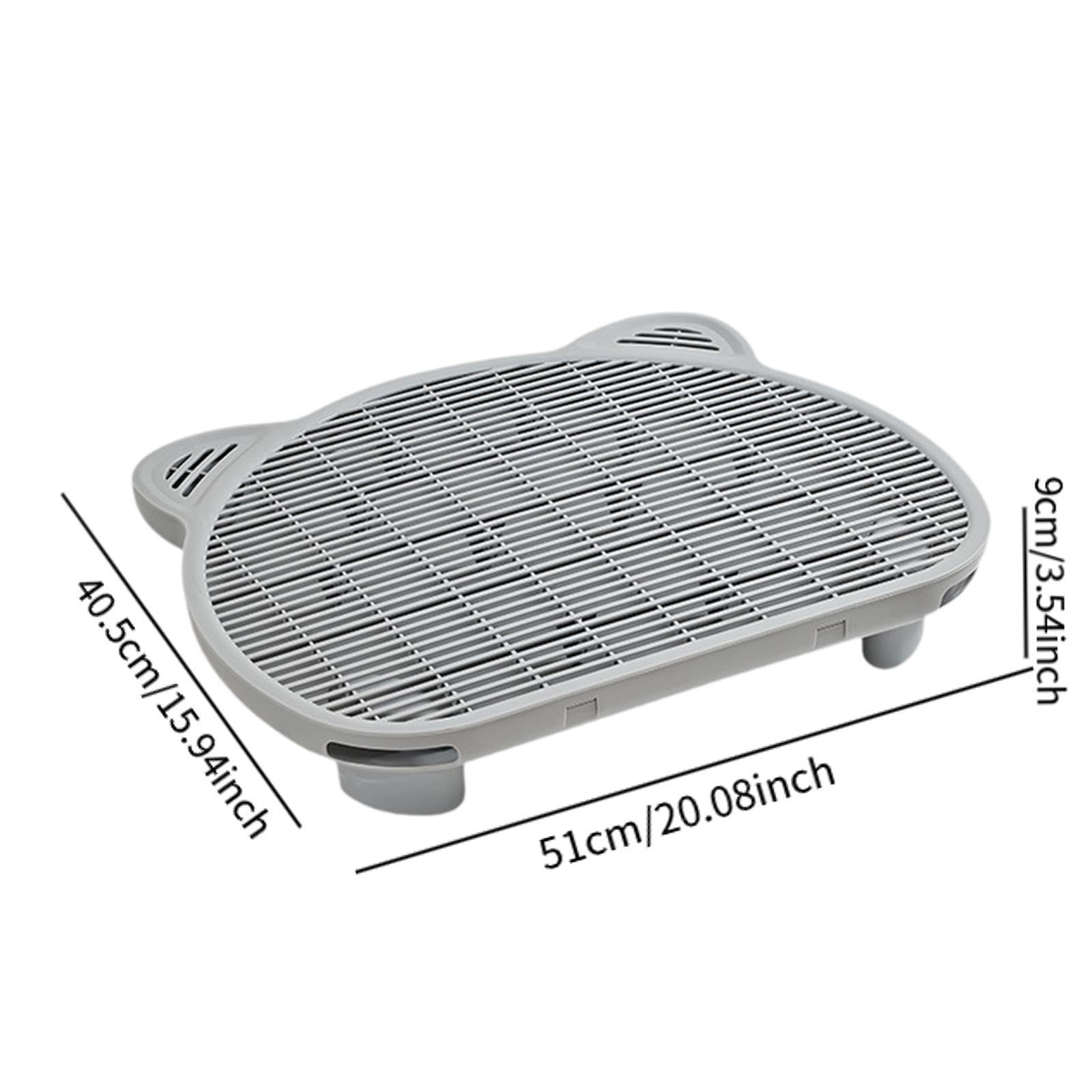 Tapis de Litière pour Chat, Marchepied, Facile à Nettoyer, Moins de Déchets, Marchepieds Réutilisables, Tapis de Rétention de Litière pour Chats, Gris