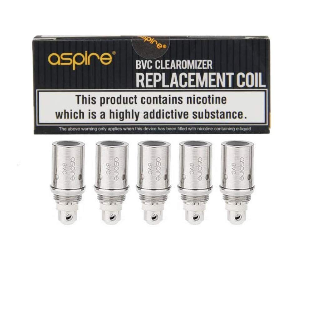 Aspire BVC Coil 1.8 Ohm - Enhanced Flavor, Smooth Vapor (Pack Of 5