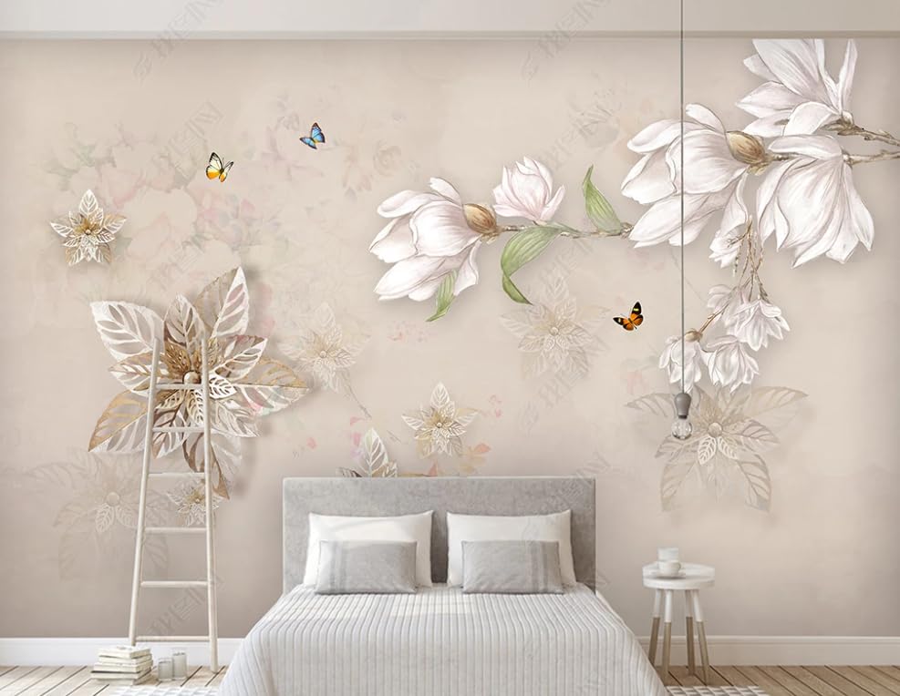 Papier peint intissé haut de gamme peinture à l'huile de fleurs poster géant