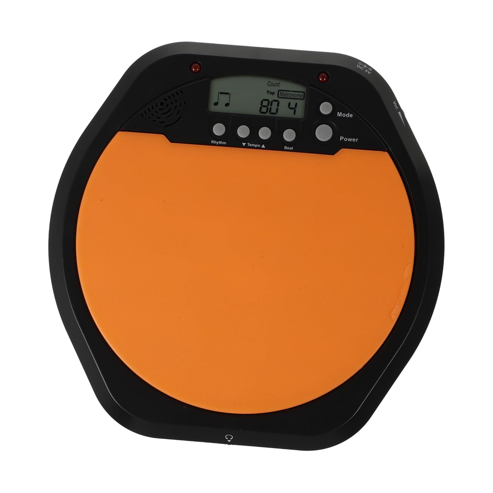 Pad Batteria Allenamento Elettronico Arancione da 8 Pollici in Silicone e Abs Riduzione del Volume, Flessibile per Esercizi di Ritmo e Pratica Musicale