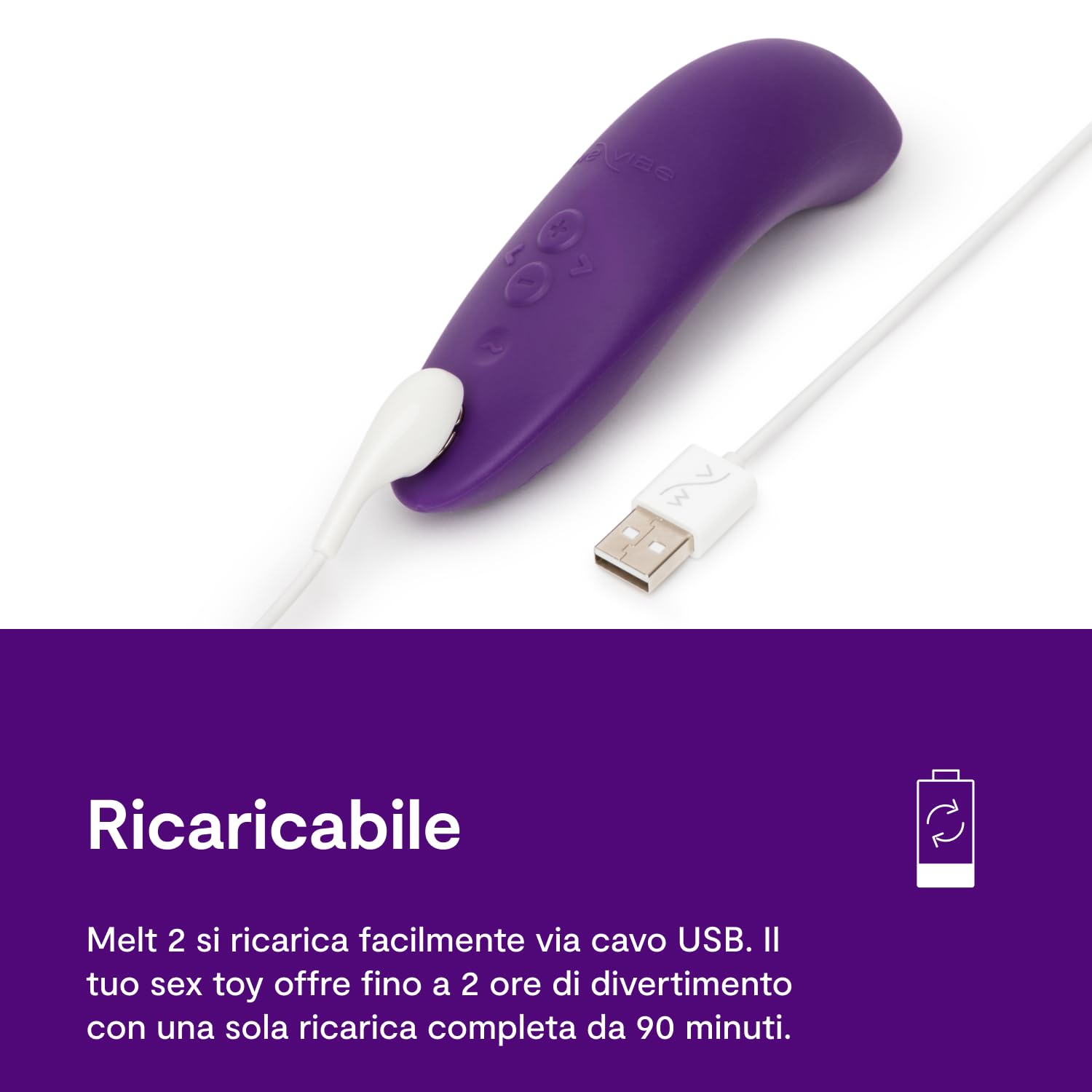 We-Vibe Melt 2 Vibratore Clitorideo | Stimolatore Giocattoli Sessuali | Succhiatore Clitoride Massaggiatore per Donne | Masturbatore con Controllo App | 12 Intensità e 6 Modelli di Suzione | Viola
